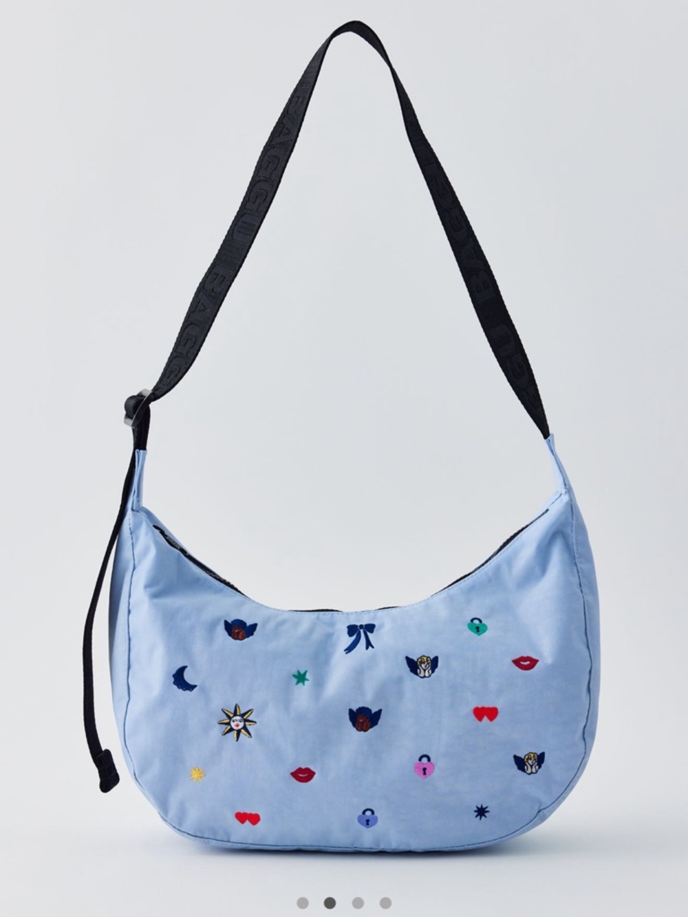 BAGGU UO embroidered medium nylon crescent bag